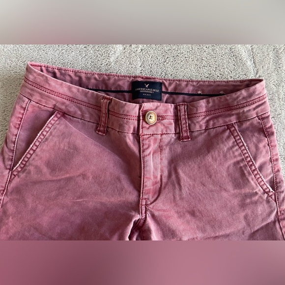 Red Stretch Midi American Eagle Outfitters Women’s Shorts - Picture 5 of 12